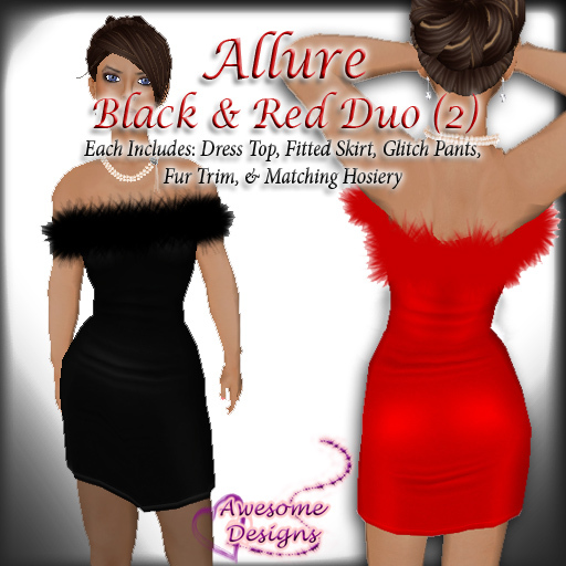 *Awesome Designs Allure In Black & Red Duo Pack