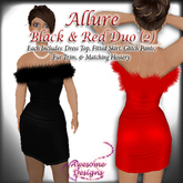 *Awesome Designs Allure In Black & Red Duo Pack