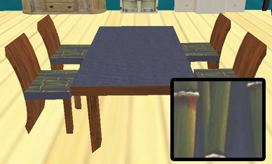 Curved back Table set (bamboo)