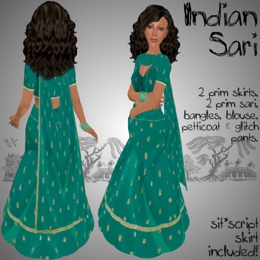 *CTK* Sari - Blue Green