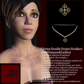 ::: MOON ::: TIBETAN DBL DORJES Necklace-GoldDiamond(Ladies)
