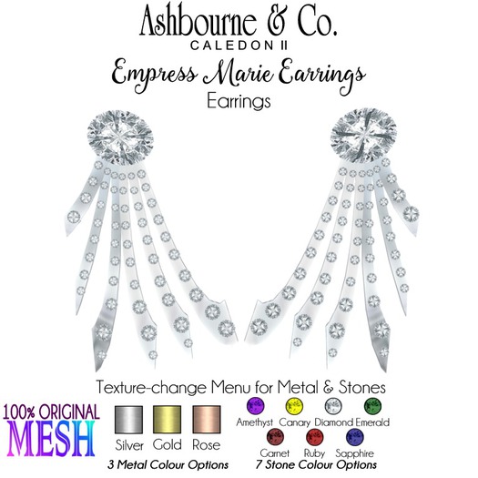 Ashbourne & Co. Empress Marie Earrings (bagged)