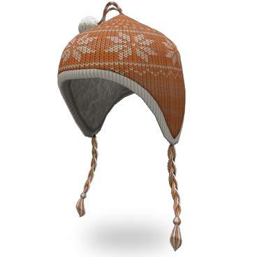 Tuque Tricotée avec Cache-Oreilles (ORANGE)