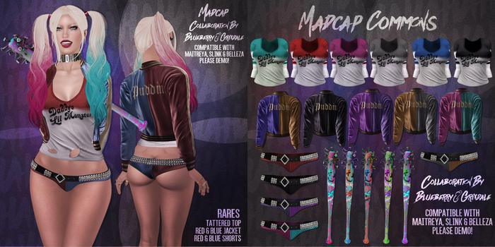 Blueberry & Grixdale - Madcap Tattered top - Jester RARE 