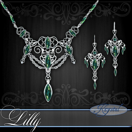 ::: Krystal ::: Lilly - Jewelry Set - Silver - Zenith