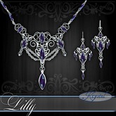 ::: Krystal ::: Lilly - Jewelry Set - Silver - Quasar