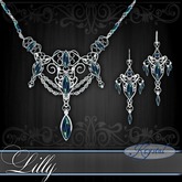 ::: Krystal ::: Lilly - Jewelry Set - Silver - Heavenly