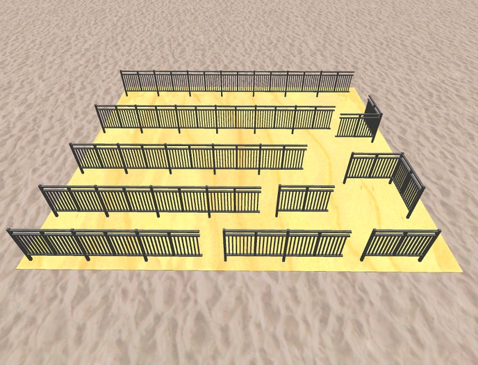 * Mesh Railing Fence 10 Piece Set [Full Ferm] *