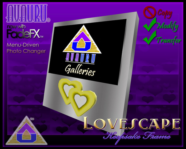 Lovescape Keepsake Picture Frame - Silver & Yellow 