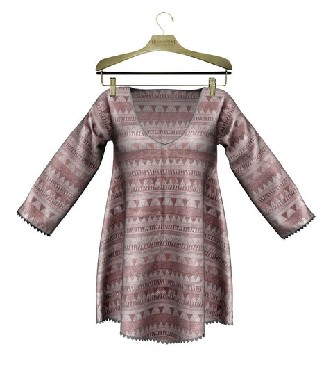 {Reverie} 'Fleur de Amaryliss' Tunic - Aztec Crimson