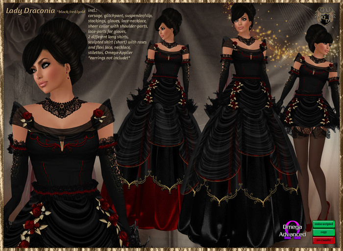 Lady Draconia *black/red/gold  (incl. Omega)