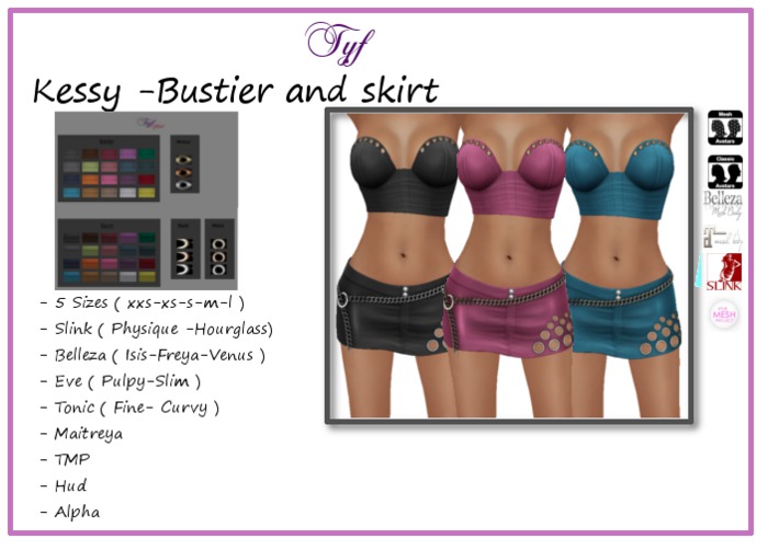 [TYF] Kessy -Bustier and skirt - HUD