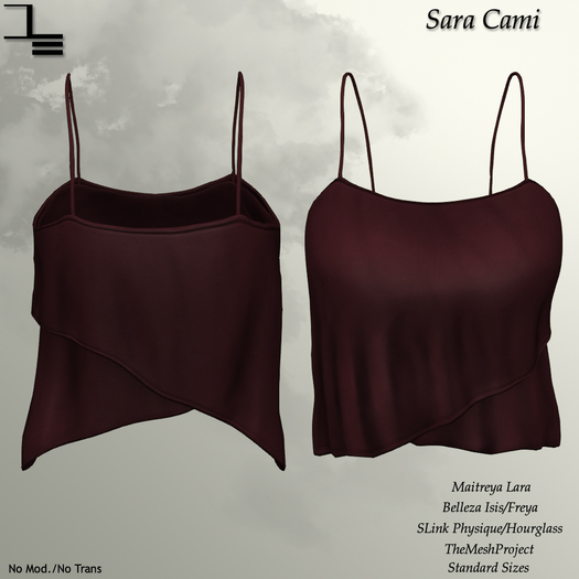DE Designs - Sara Cami - Maroon