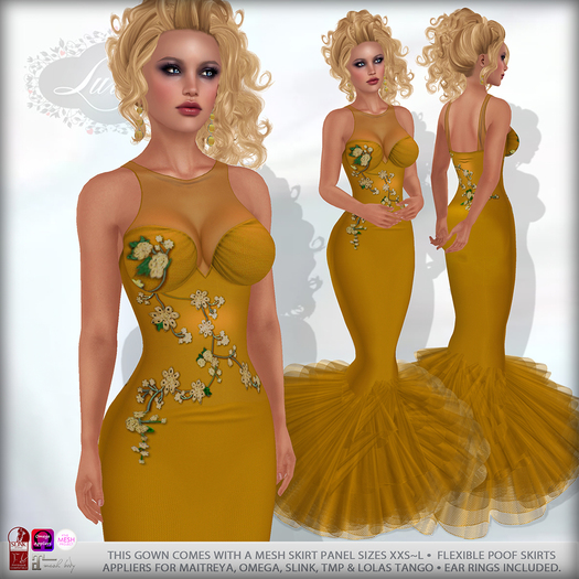 *Lurve* Queen's Rose Formal - Gold