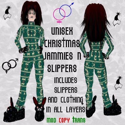 (BL) Rudolph Jammies N Slippers