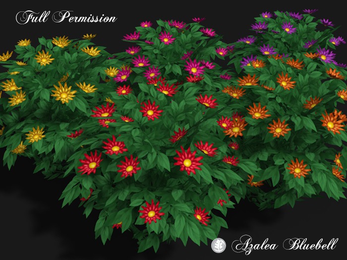 ~AB~ Flower Bushes ~ Full Perm Mesh ~ 1 LI
