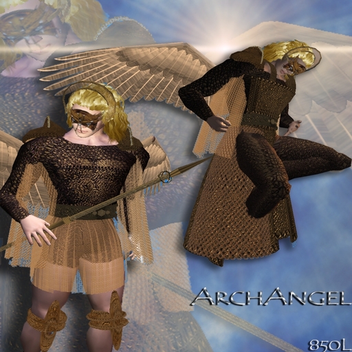 RFyre Arch Angel, Mens, Gold, Renaissance Armor TagFantasy