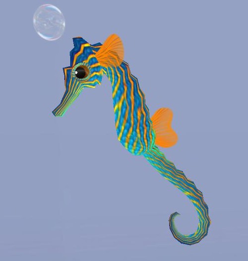 (7S) Uncommon Fish: Blue Heart Seahorse