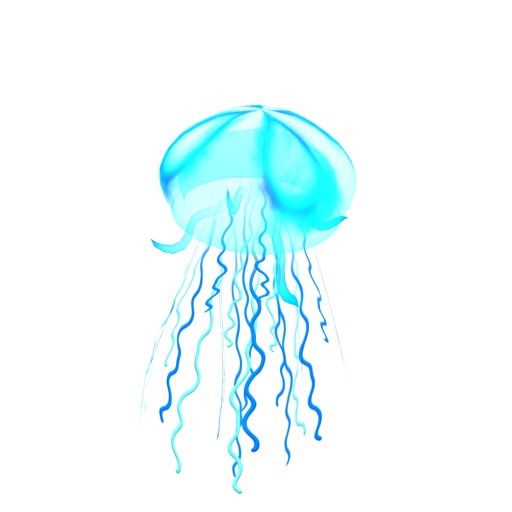 (7S) Uncommon Fish: Blue Jellyfish