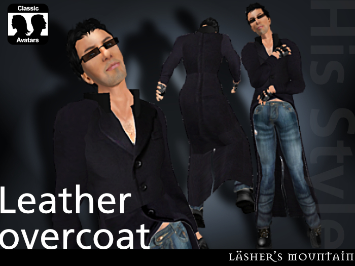 Black Leather Overcoat