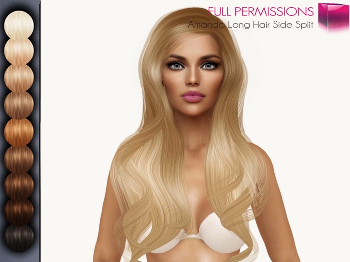 KA003 Amanda Long Hair Side Split