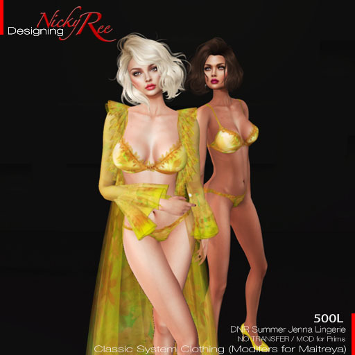 *DNR* Summer Jenna Lingerie Set Yellow