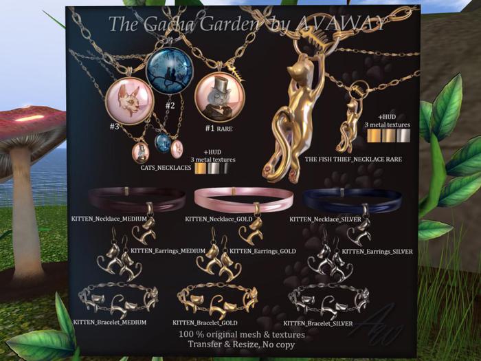 *AvaWay* KITTEN_Earrings_GOLD
