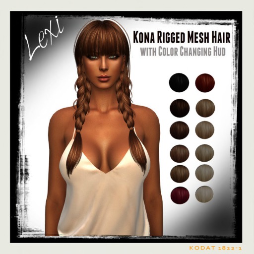 Kona Rigged Mesh Hair - Lexi