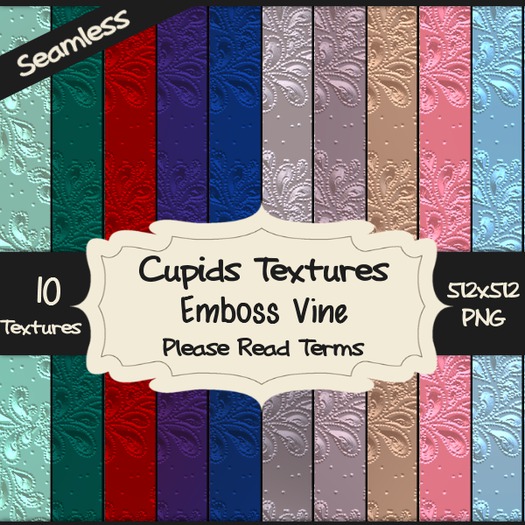 *Cupids Textures * 10 EMBOSS VINE