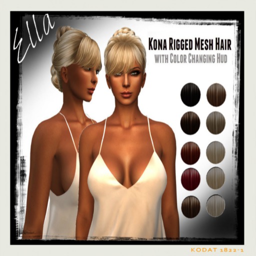 Kona Rigged Mesh Hair - Ella