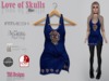 Love of skulls blue