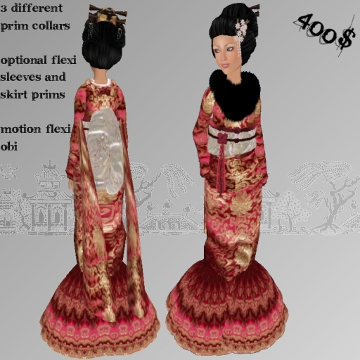 *CTK* Red & Gold Kimono
