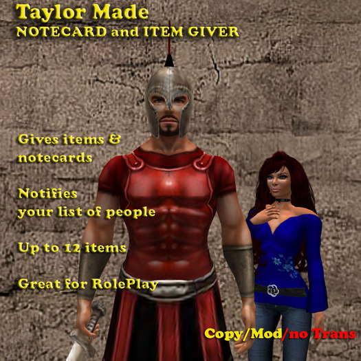 TM Justinian - Item giver with notifications