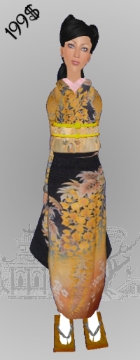 *CTK* Yellow/Black Furisode
