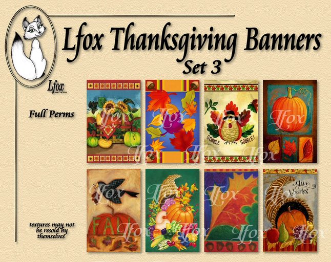 lfox Thanksgiving Banners - Set 3
