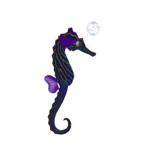 (7S) Uncommon Fish: Purple Heart Seahorse