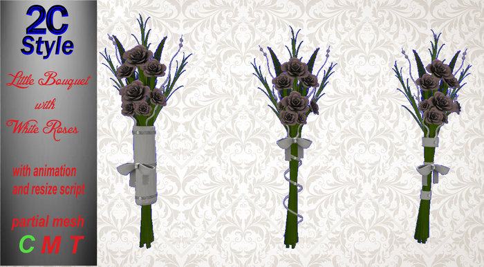 2C STYLE--Little Bouquet with White Roses
