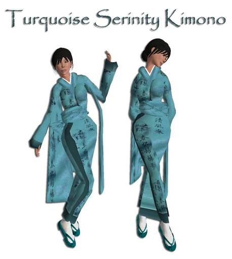Turquoise Serinity Kimono