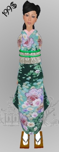 *CTK* Green/Floral Furisode