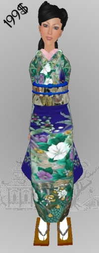 *CTK* Blue/Tropical Furisode