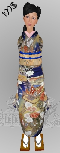 *CTK* Blue/Floral Furisode