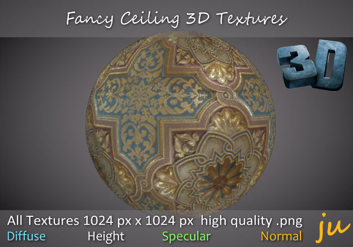 JU Fancy Ceiling 3D Textures Full Perm