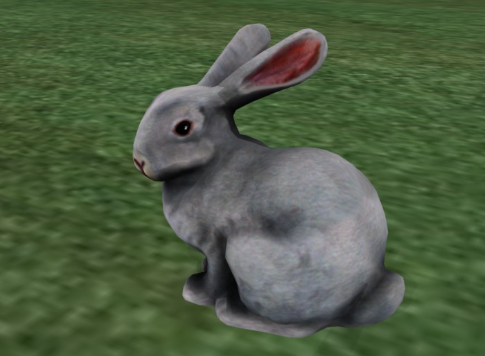 Garden Rabbit or Bunny Statue - Gray