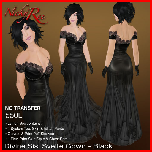 *NR* Divine Sisi Svelte Gown Black