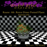 -OPd- Rt. 66 Retro Diner Potted Plant [boxed]