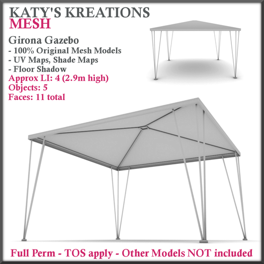 FULL PERM MESH Gazebo Girona 