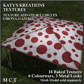 **LIMITED PROMO** FULL PERM TEXTURE Add-On Set GIRONA GAZEBO - CIRCLES 