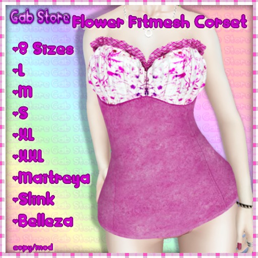 *Gab* Flower  Corset Fitmesh 