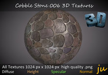 JU Cobble Stone 006 3D Textures Full Perm
