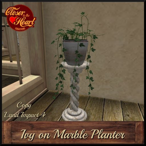 Ivy on Marble Planter***